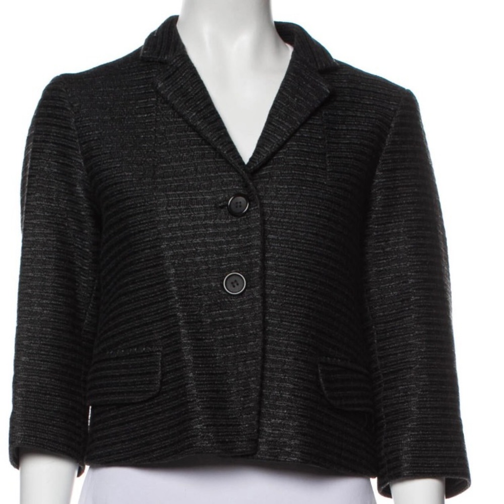 Robert Rodriguez black tweed evening jacket. Size 10.